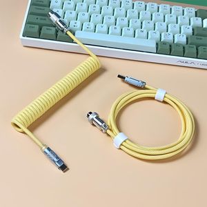 Accessoires Type C USB-snoer Toetsenbord Luchtvaart Connectorkabel Macaron Kleur Computer Versieren Opslag Lente Draad 1,8 m Computeraccessoires