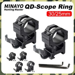 Accessoires Universal 30 mm/25,4 mm Tactische snelgereiken Scope Mounts Dual Ring voor 20 mm Picatinny Rail Optische Riflescope Sight Mounts