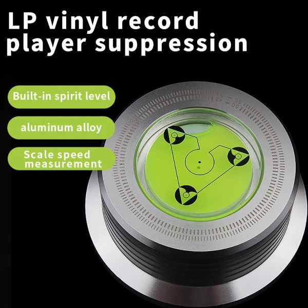 Accessoires Universal 50Hz LP Vinyl Record Player Disc Disc Turpabilising Stabiliszer avec un niveau de pirat