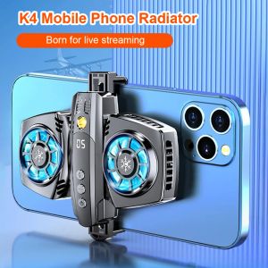 Accessoires Universal Phone Mobile Coloner Portable RVB Double ventilation de refroidissement Radiateur Téléphone pour Xiaomi Huawei Apple Téléphone Filer Heat therm