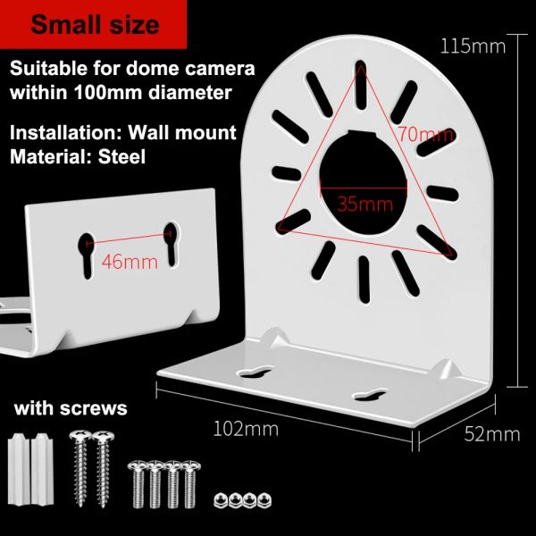 Accesorios Soporte universal Soporte de cámara de acero AGÁLECTO RETO RETO SOPORTE DE MONTAJE DE MUNDA PARA CÁMARA DE CCTV CCTV