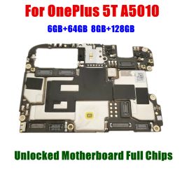 Accessoires ontgrendeld Main Board Mainboard moederbord met chipscircuits Flex Cable Logic Board voor OnePlus 5T OnePlus5T A5010 64GB