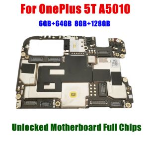 Accesorios Tablero principal de la placa principal con chips Circuitos Flex Cable Board para OnePlus 5T OnePlus5T A5010 64GB