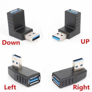 Accessoires adaptateur USB 3.0 gauche / haut / bas / angle droit câble d'extension à 90 degrés mâle à adaptateur femelle Câbles USB