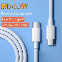 Accesorios Cable USB C a USB C, Cable de cargador Typec 60W (3A) para iPad Mini 6/ Pro 2021/2020, iPad Air 4, MacBook Pro 2020, Samsung Galaxy