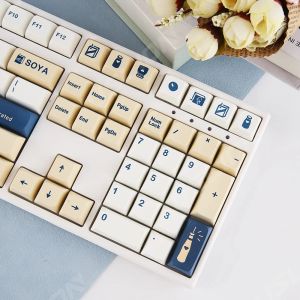 Accessoires USLION 134KEYS SOIY Milk Thème Keycaps PBT PBT SUBLIMATION XDA HEET PROFICE POUR LE CLAGE DE GAMING MÉCANIQUE MX STANTS MX COPIRES CLACES