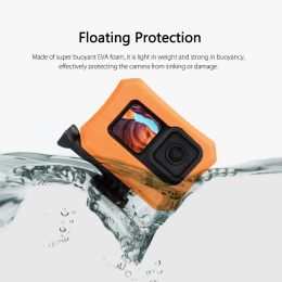 Accessoires Vamson Orange Floaty Case pour GoPro Hero 12 11 10 9 ACCEPTEURS NOIR ACCESSOIRES POUVANT COUVERTURE DE PROTECTION FLOATIQUE POUR GO PRO 10 9