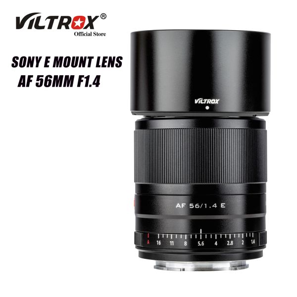 Accesorios VILTROX 56 mm F1.4 STM Lens Focus Auto Focus Prime Lente de retrato de apertura grande APSC para Sony E Mount Camera Lens A7R A7IV A9II A6600