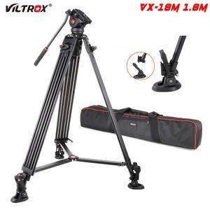 Accessoires Viltrox VX18M professionnel portable robuste en aluminium stable antidérapant vidéo + trépied tête hydraulique pour caméra vidéo DV 1.8M