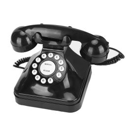 Accesorios Vintage Black Multi -Function Plastic Home Office Hotel Teléfono Retro Relline Teléfonos Teléfonos Telefono Fijo