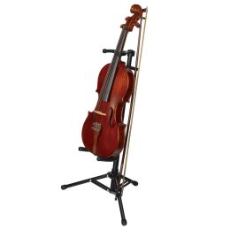 Accessoires support de violon avec sol de l'arc debout hauteur réglable support de violon pliant pour la guitare basse ukulélé fl13d