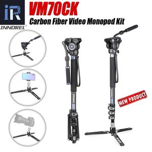 Accessoires VM70CK Kit de monopode vidéo en fibre de carbone avec trépied à tête fluide