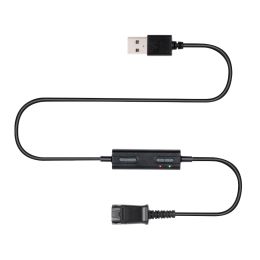 Accessoires Adaptateur VoiceJoy QD vers USB Heaset Câble à déconnexion rapide vers USB avec interrupteur de volume et de sourdine pour casques Plantronics