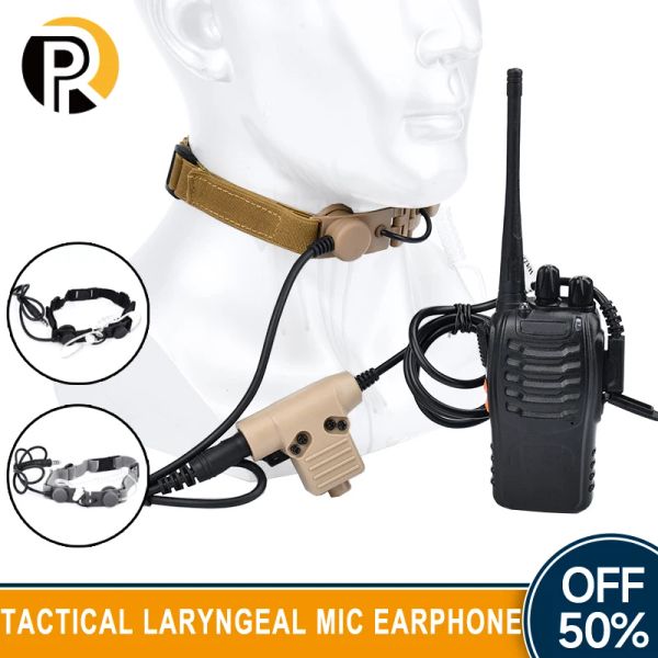 Accessoires Wadsn Airsoft Tactical Gorge Microphone Microphone Military Electo