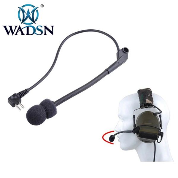 Accesorios Wadsn Partes de micrófonos tácticos para auriculares de reducción de ruido COMTAC II Mike Airsoft Accesorios de auriculares Micrófono de micrófono