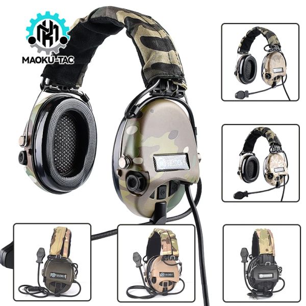 Accessoires WADSN Tactical MSA Headset Stinin Headworn Noise réduction Anti Manic Interphone Headset for Hunting Wargame Operational Training