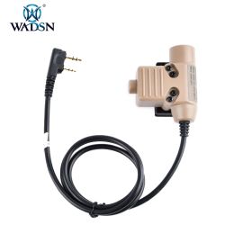 Accessoires WADSN Tactical U94 Headset PTT pour Motolora Talkabout 2way Kenwood ICOM Midland Radio 7.0 Plug de câble Adapterptt