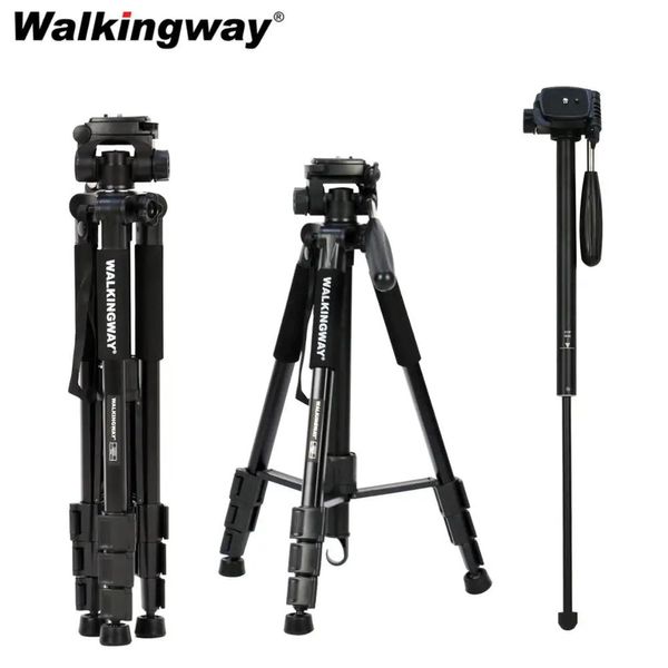 Accessoires Walkingway Q222 trépied pour appareil photo Tripode lumière Stative trépied professionnel monopode support de voyage pour appareil photo DSLR Smartphoneprojecteur