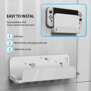 Accessoires Wall Hangende houder Bracket voor Nintendo Switch/Nintendo Switch OLED Host Wall Mount Opslagondersteuning voor NS OLED Game Console