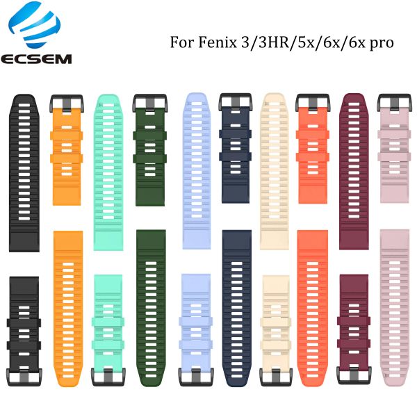 Accessoires bracelet de montre pour Garmin fenix 6x/7x/tactix Delta solaire 26mm bracelet à ajustement rapide en Silicone pour bracelet Garmin Fenix 6x Pro Durable