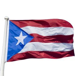 Accessoires vague le drapeau du Commonwealth de Porto Rico couleurs vives et en-tête en toile résistant à la décoloration UV et Double couture 90*150 CM