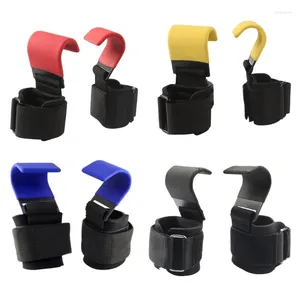 Accessoires poignées de crochet de levage de poids avec bandes à poignet sangle de barre de main gants de puissance de tractions de Fitness de gymnastique