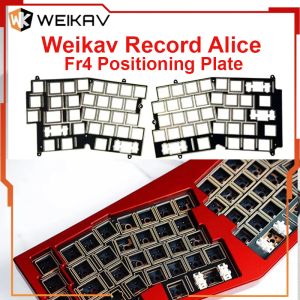 Accessoires Weikav Record Mechanische toetsenbordplaat Alice Aangepaste FR4 LOCATION PLAAT enkele binding Slot Sinking Gold PC Gamer Accessoires