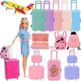 Accessoires Gros accessoires de poupée costume mode valise de voyage bagages pour Barbies vêtements 30 cm Blyth bricolage maison de poupée jouets pour filles Christ