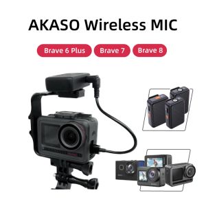 Accessoires Microphone sans fil micro Mic de moto pour moto Akaso Brave 7 / Brave 8 / Brave 6 Plus Action Camera Accessories Hifi Sound Mic