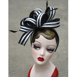 Accessoires Femme Vintage Sinamay Fascinator Cocktail Party Partyband Robe Église Mariage Kentucky Derby Chapeaux Bandeau T222 251i