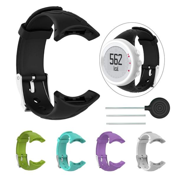 Accesorios Correa de muñeca para SUUNTO Quest M1 M2 M4 M5 Series Watch Baro Sports Smart Watch Correa de silicona suave Pulsera de repuesto