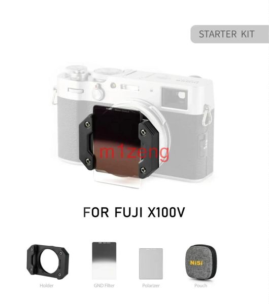ACCESSOIRES SYSTÈME DE FILTRES DE LECS SCACE X100V (Holder + GND8 + CPL + ND8 + BAG + Filtre de nuit naturel) pour Fujifilm X100 X100F X100S X100T Camera