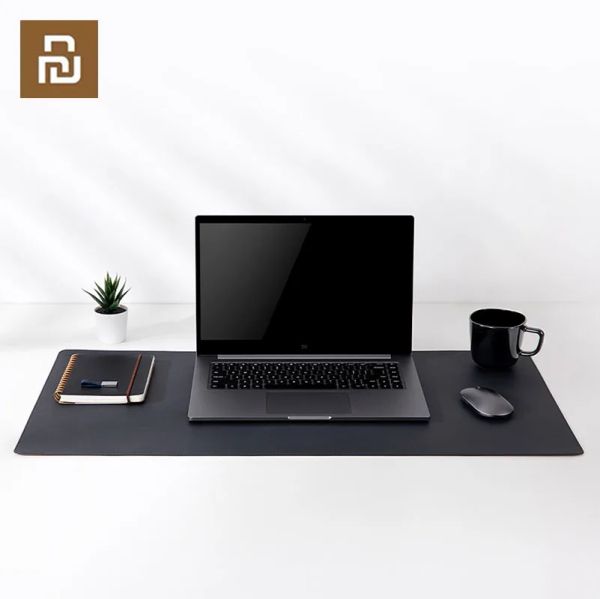 Accessoires Xiaomi Extra Large Pu Leather Mouse Pad Natural Oak Desk Bureau Mat antifoulage Antifoul Imperping Computer Mousepad Keyboard Table Couvoir