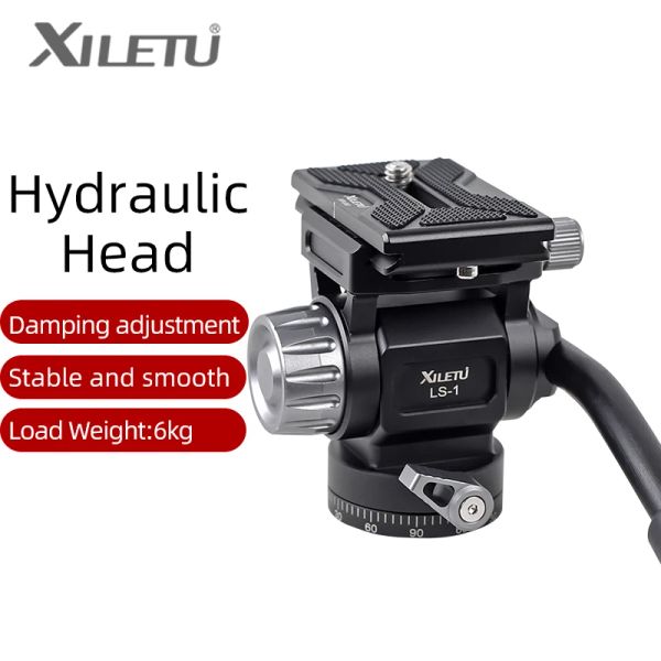 Accessoires XileTU LS1 Panoramic Trépied Head Hydraulic Fluid Video Dogning Head for Trépied Monopod Camera Holder Stand Mobile SLR DSLR