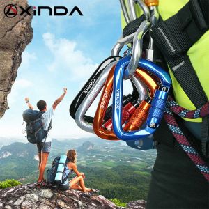 Accessoires Xinda Professional Safety Auto Carabiner Multicolor 25Kn Climbing Rock Buckle Aluminium Ally Hook Mountaineer Equipment