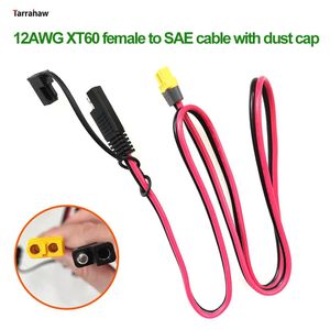 Accesorios XT60 HEMBRA A SAE Cable de alimentación de almacenamiento de la batería de energía SAE 12awg amas de forma genuina con tapa de polvo Celillas solares de plátano de plátano