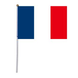 Accessoires XVGGDG 100 stcs 14 * 21cm Franse handvlagpromotie Groothandel Kleine Frankrijk Handgolven Nationale Vlag