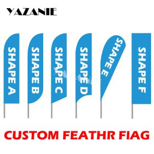 Accessoires Yazanie Graphic Printing Lame personnalisée Flag de plume Signes Banner Bowflag Banner Flag pour la promotion publicitaire en plein air Bowflag.