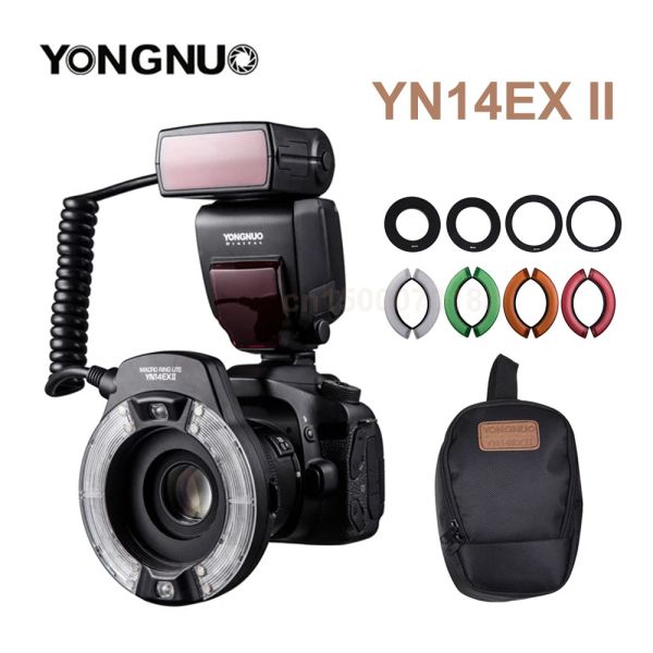 Accesorios Yongnuo Yn14Ex II RO LED Flash Light M/TTL con 52 mm/58 mm/67 mm/72 mm Anillo adaptador YN14EXII para la cámara Canon Sony DSLR DSLR