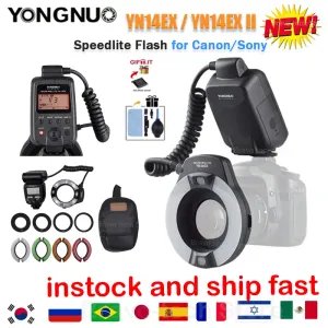 Accessoires Yongnuo YN14EX/YN14EX II/YN24EX TTL LED RO Ring Flash Speedlite Licht voor Canon Sony EOS 1DX 5D3 6D 7D 70D 80D DSLR CAMERAS