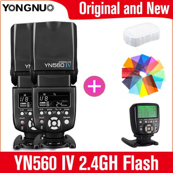 Accesorios Yongnuo YN560IV YN560 IV Speedlite 2.4GHz Camera Flash para Canon 80d 90d 6d 5d 450d 250d Nikon Olympus DSLR YN560III II Actualización
