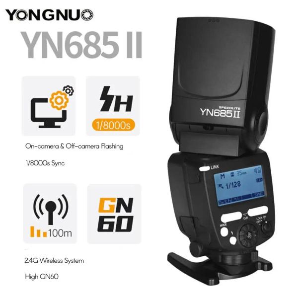 Accessoires Yongnuo YN685 N YN685 II C 2,4G Système TTL HSS Wireless Flash Speedlite pour Nikon / Canon D750 D810 DSLR CAMER