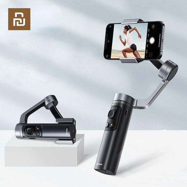 Accessoires YouPin BaseUs Pliable Pliable Gimbal 3Axis Pocket Sized Phone Stabilizer Gimbals Selfie Stick iOS / Android Mobile Camera Vlog