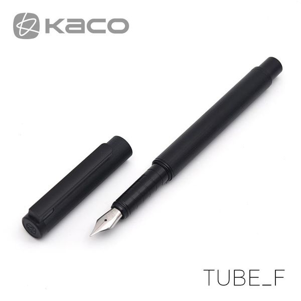 Accessoires Youpin Black Fountain Pen Set YouPin Kaco Tube Series Luxury 0,5 mm F Penk Encre en acier Fink pour un cadeau Business Simple High Quality