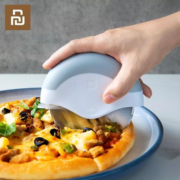 Accessoires YouPin MI Pizza Cutter en acier inoxydable Cake Couteau Pizza Roues Couteau Removible Kitchen Baking Tools for Pies Waffles