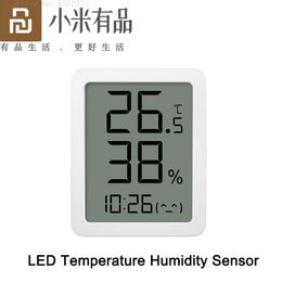 Accessoires Youpin Miaomiaoïce Elektronische thermometer Hygrometer Huishouden Binnen Temperatuur Vochtigheidssensor LCD Large Digital Display