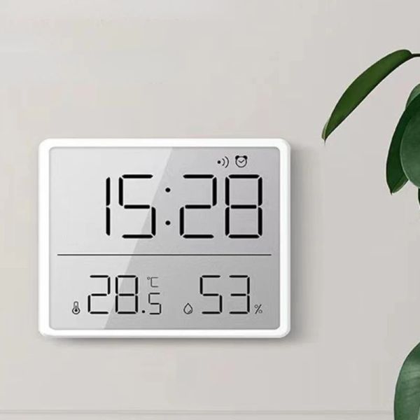 Accessoires Youpin thermomètre multifonction hygromètre électronique température humidité moniteur horloge ménage grand écran moniteur