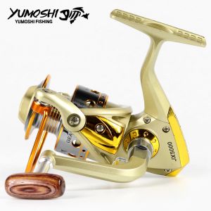 Accessoires Yumoshi Metal Spool Spinning Fishing Reel 12BB Roue supérieure pour la pêche d'eau salée d'eau douce 10007000 Série 5.5: 1 Roule de roues