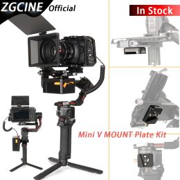 Accessoires ZGCine VR04 Mini V Mount Plaat Kit voor DJI Ronin S2/S3 Stabilisator V Mount Battery Vlock Plaat Adapter