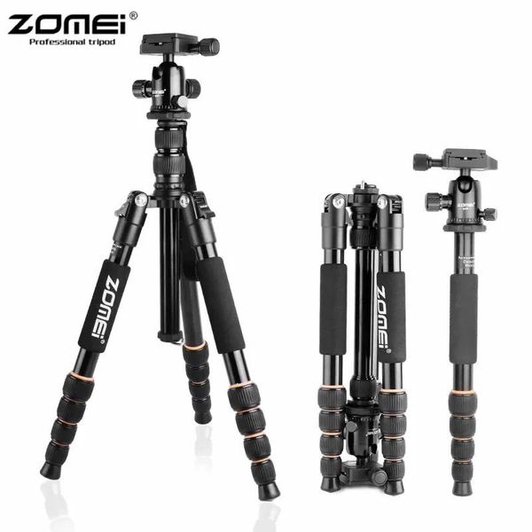 Accessoires ZOMEI Q666 Kit de trépied professionnel en alliage d'aluminium rotule monopode pour voyage en plein air DSLR caméra lumière support Portable Compact